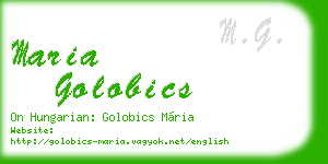 maria golobics business card